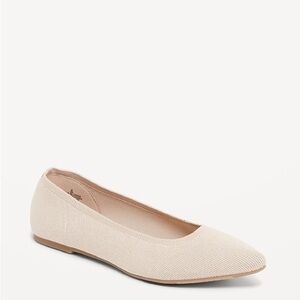 NWT Old Navy Soft-Knit Pointed-Toe Ballet Flats Size 11
